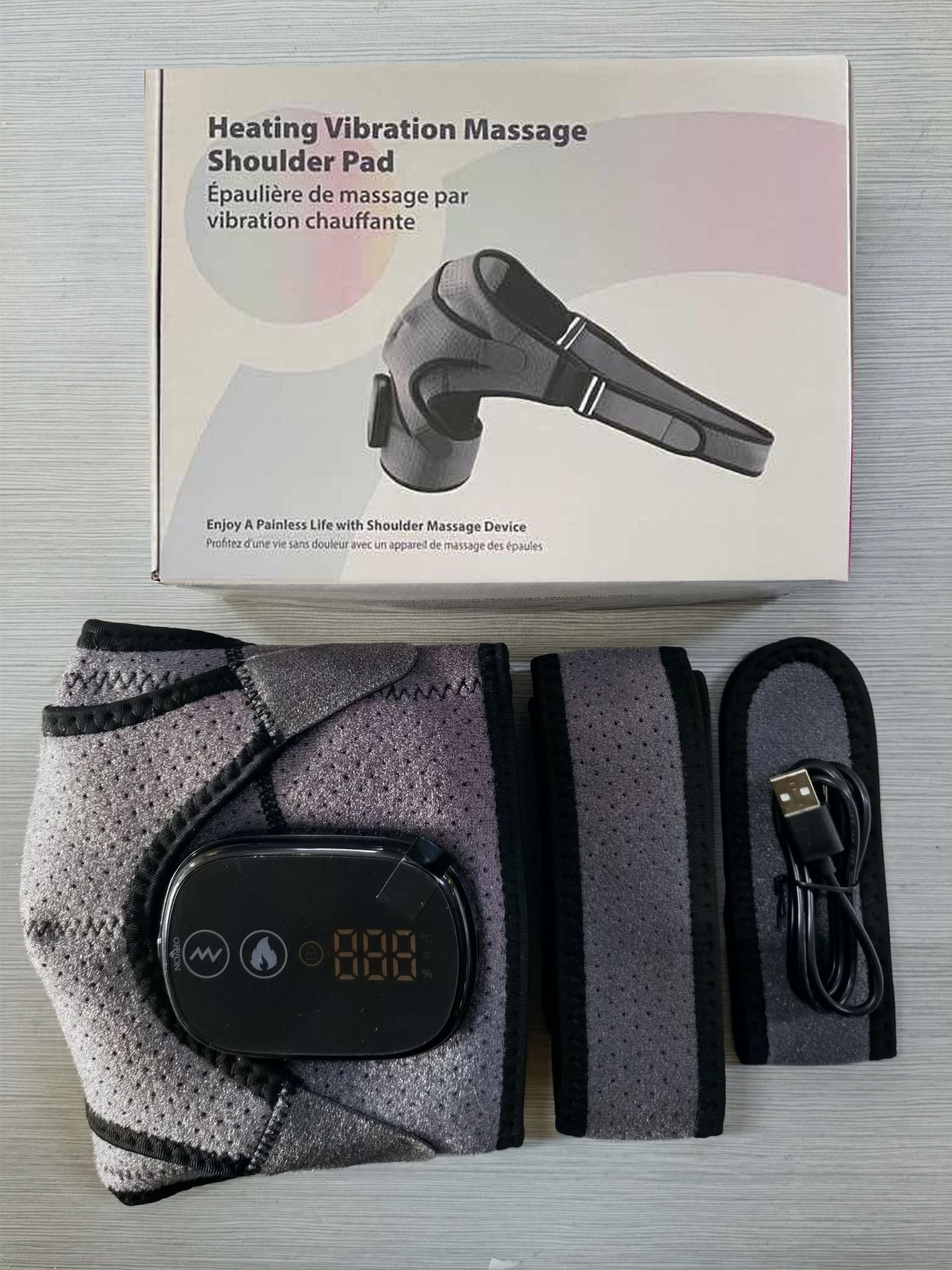 Touchscreen controller hole shaped shoulder protection electric heating shoulder protection heating vibration massager - Korvel
