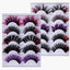 Colorful Fried 5 Pairs Of False Eyelashes Multi-Layer Thick Cross Mink Hair Eyelashes 8D FLUFFY - Korvel