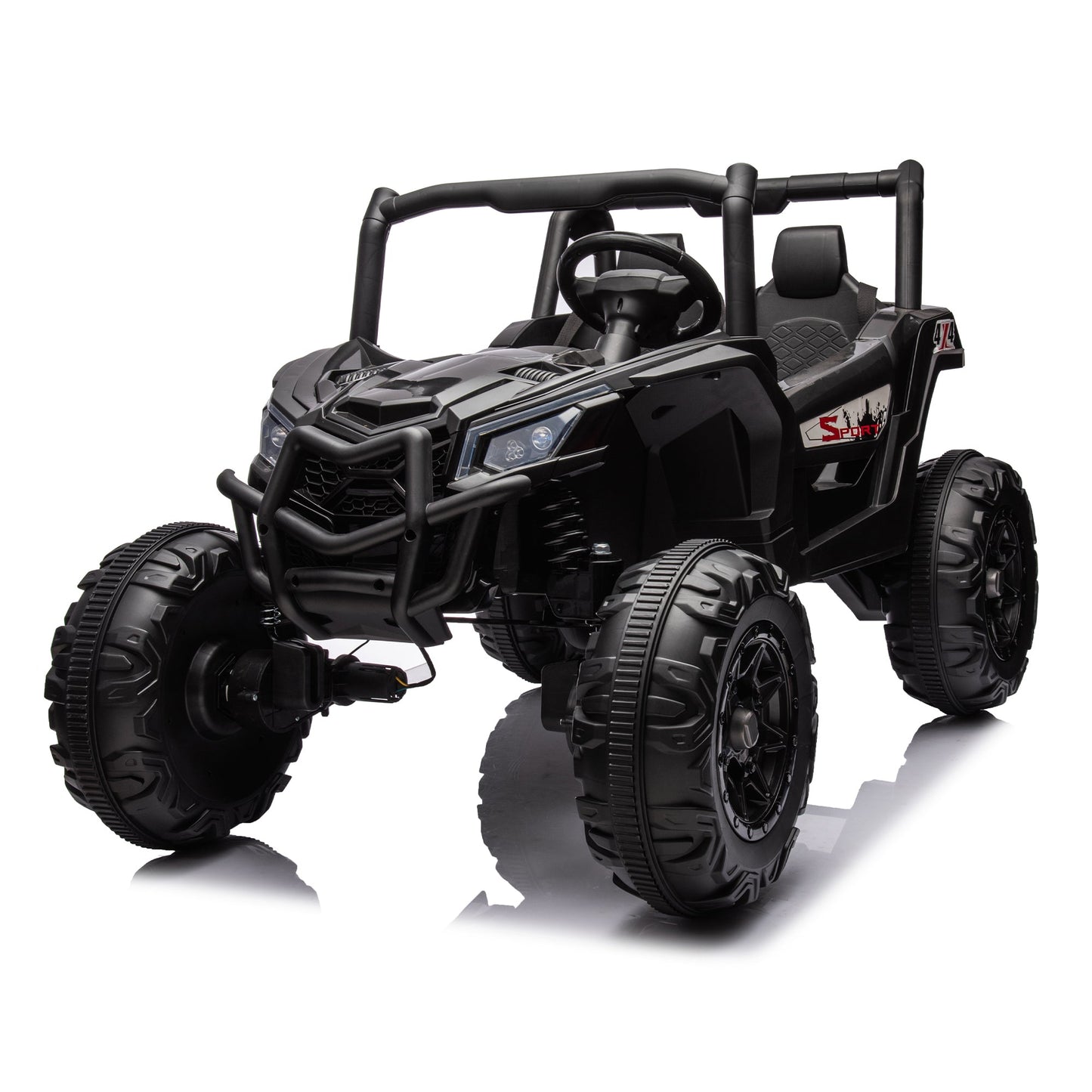 Side by Side 4x4 Ride on Off-Road Truck with Parent Remote Control, Battery Powered Electric Car w/High Low Speed - Korvel