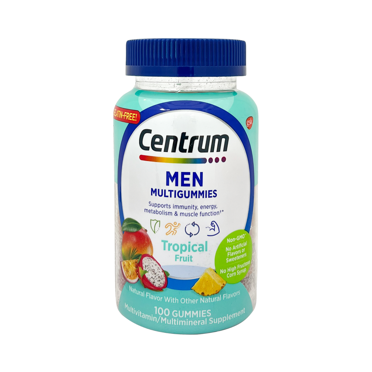 Gommes multivitaminées Centrum pour hommes - Fruits tropicaux - 100 unités
