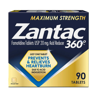 Zantac 360 Max Strength 20mg – 90 Tablets Value Size