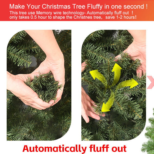 Arbre de Noël en fil mémoire vert PVC de 5 pieds