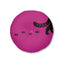 Almohadilla Redonda para Piso Midnight Cat Walk - Cojín con Huella de Gato Rosa Brillante