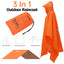 3 - in - 1 Waterproof Rain Poncho for Outdoor Use: Motorcycle, Camping, Hiking & Travel - Korvel