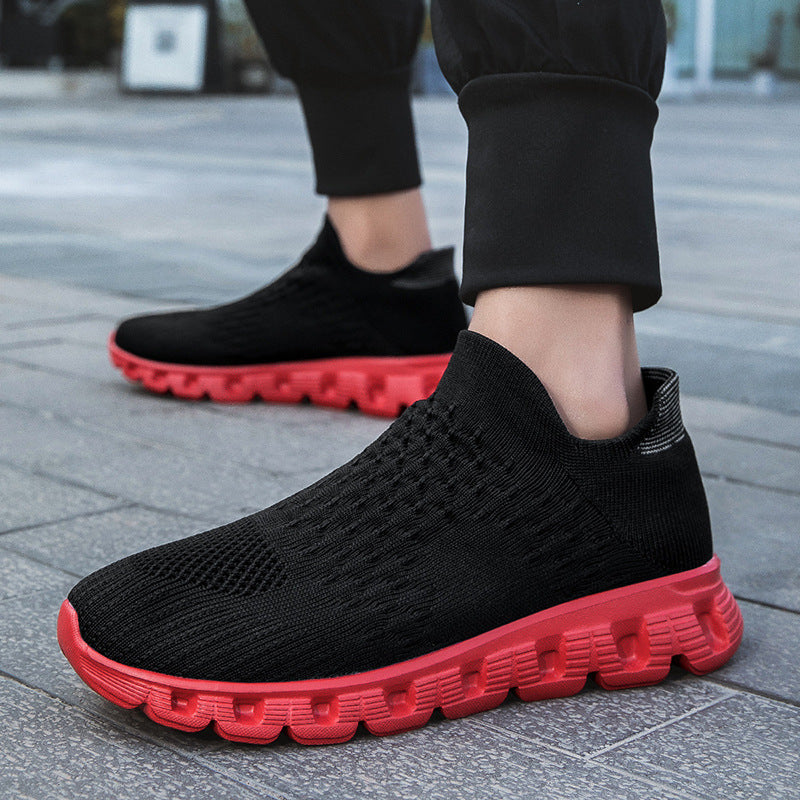 Slip-On Plus Size Women's Flying Woven Sneakers