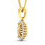 Colgante de Diamante Blanco Genuino de 0.13 Quilates en Oro Amarillo de 14K