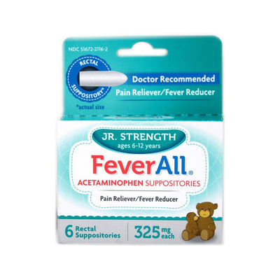 Feverall Jr. Strength Acetaminophen Suppositories 325 Mg
