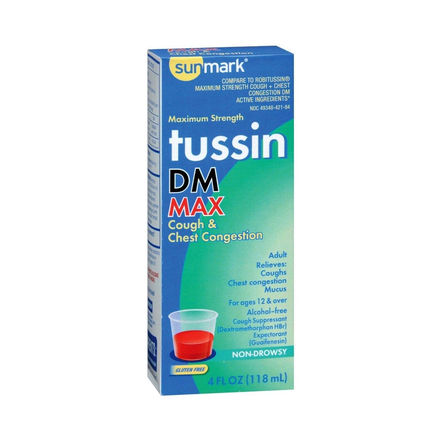 Sunmark Alivio de Tos Máxima Fuerza Sin Somnolencia 4Oz