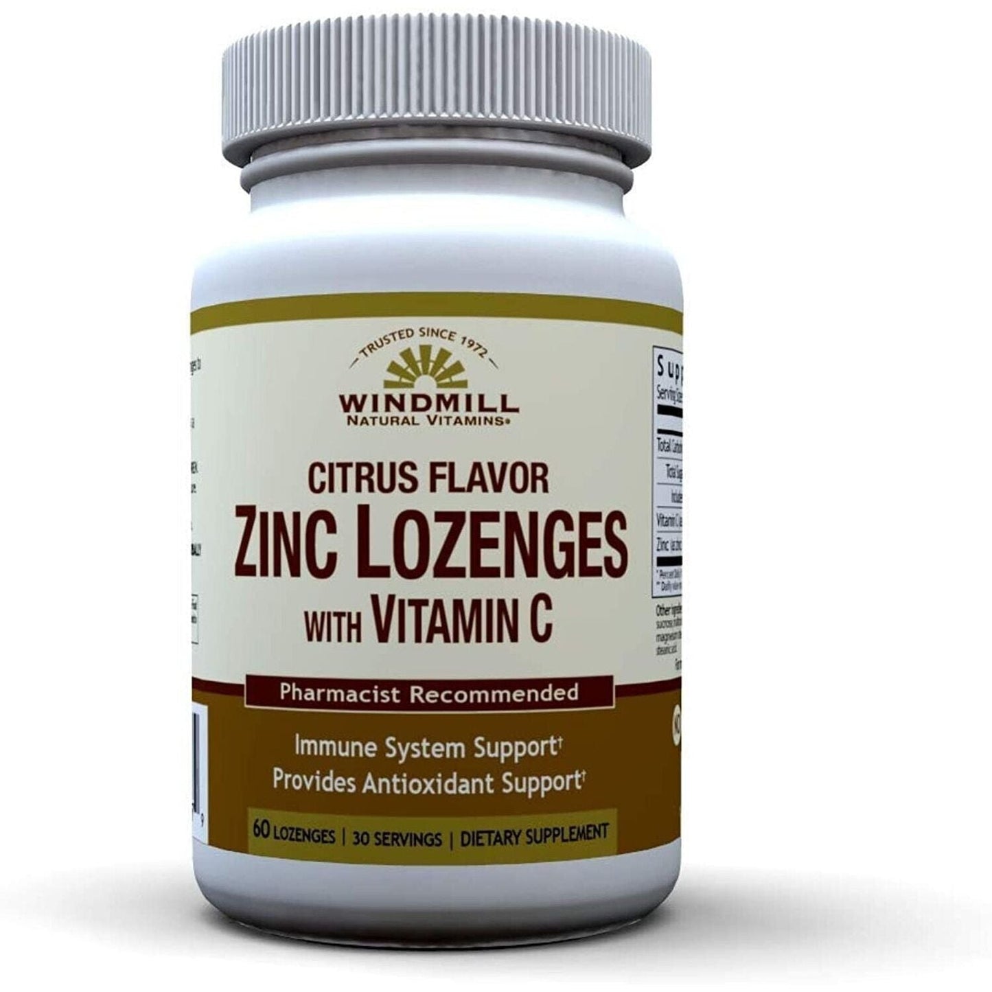 Pastilles de Zinc Windmill avec Vitamine C - Saveur Agrumes 60ct