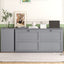 Queen Size Murphy Bed with Rotable Desk  Gray - Korvel