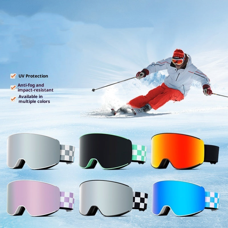 Premium Spherical Ski Goggles with Anti-Fog Technology