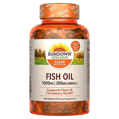 Sundown Naturals Fish Oil 1000 Mg Softgels - Omega 3