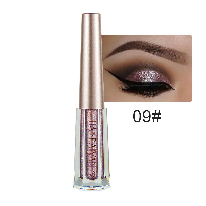 HANDAIYAN Diamond Pearl Liquid Eye Shadow 12 Colors Shining Bright Eye Shadow Liquid - Korvel