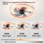Ceiling Fans with Lights Dimmable LED Embedded installation of thin modern ceiling fans(Pink) - Korvel