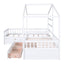 Twin Size House Platform Bed with Three Storage Drawers White - Korvel
