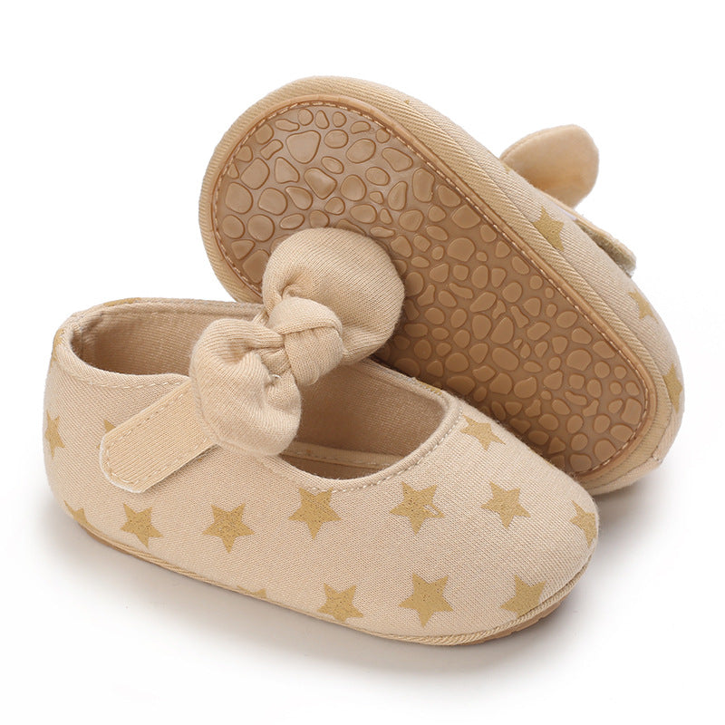 Spring And Autumn Models 0-1 Year Old Baby Toddler Shoes Soft Bottom Baby Shoes Soft Rubber Bottom Breathable Princess Shoes - Korvel