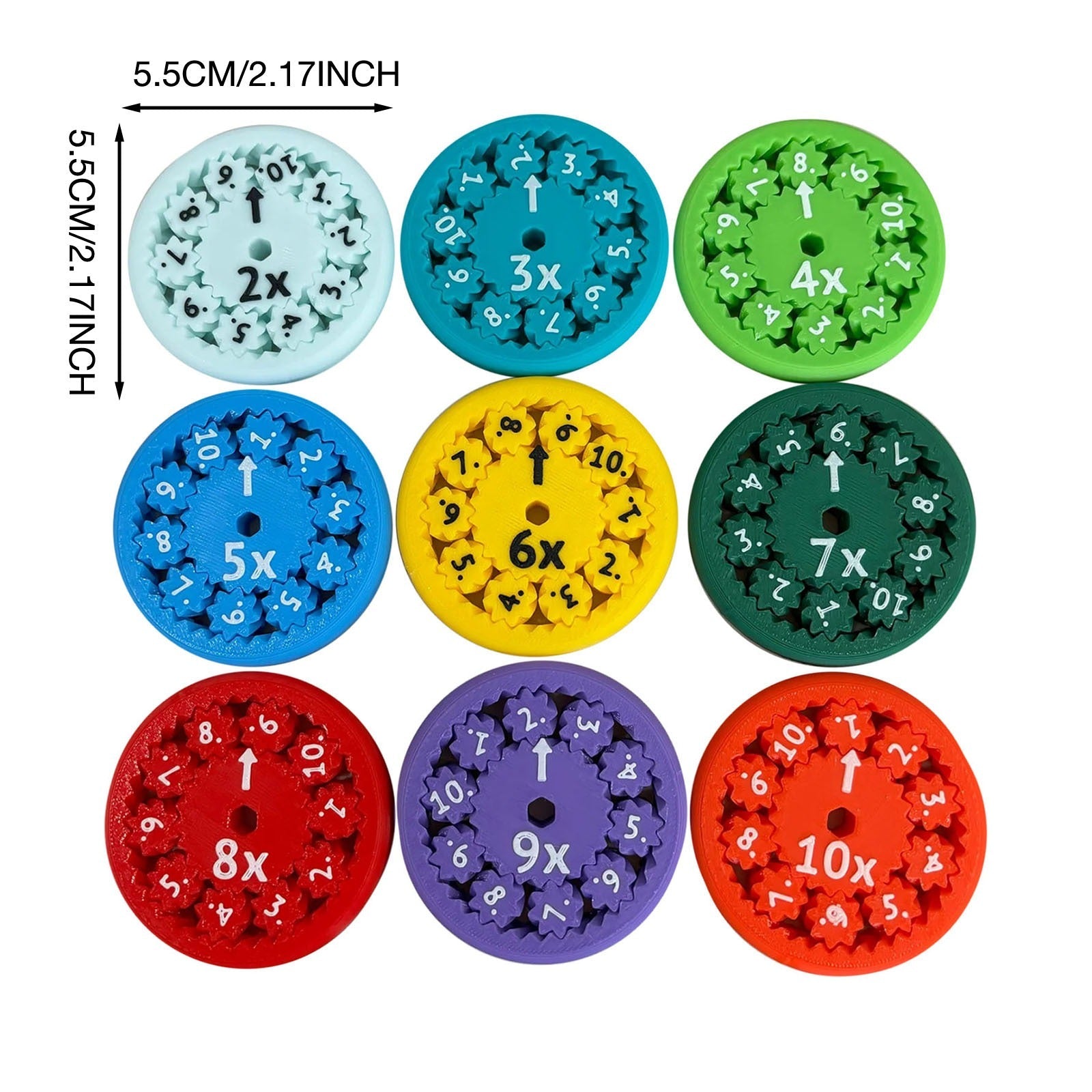 MATH FIDGET SPINNERS 9-piece math fidget spinner teaching enlightenment toy - Korvel