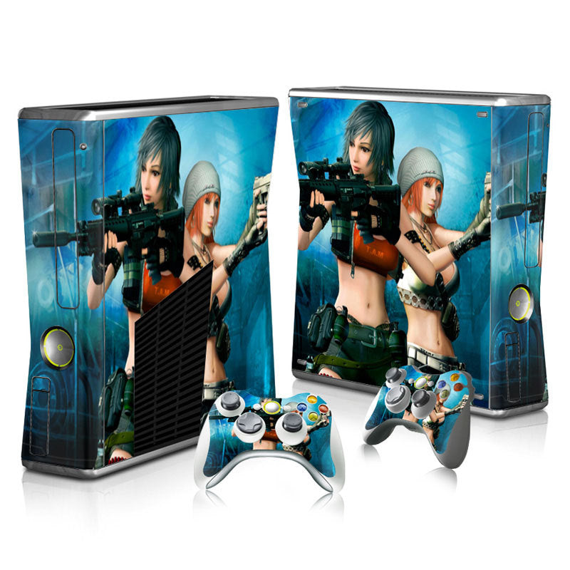 Xbox 360 Slim Full Body Color Membrane Stickers with Scratch-Resistant Protection - Korvel