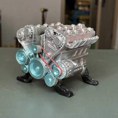 8-Cylinder Resin Car Engine Model Kit - Premium DIY Assembly