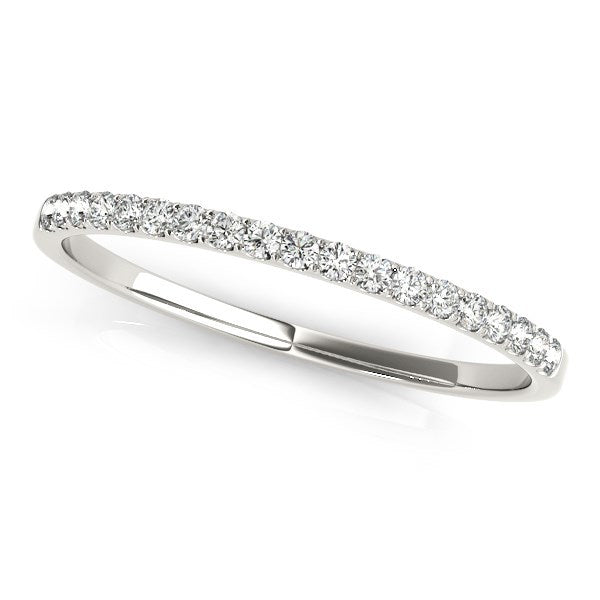 14k White Gold Pave Set Round Diamond Engagement Ring