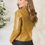 Veste zippée classique à col pour femmes pour une élégance au quotidien