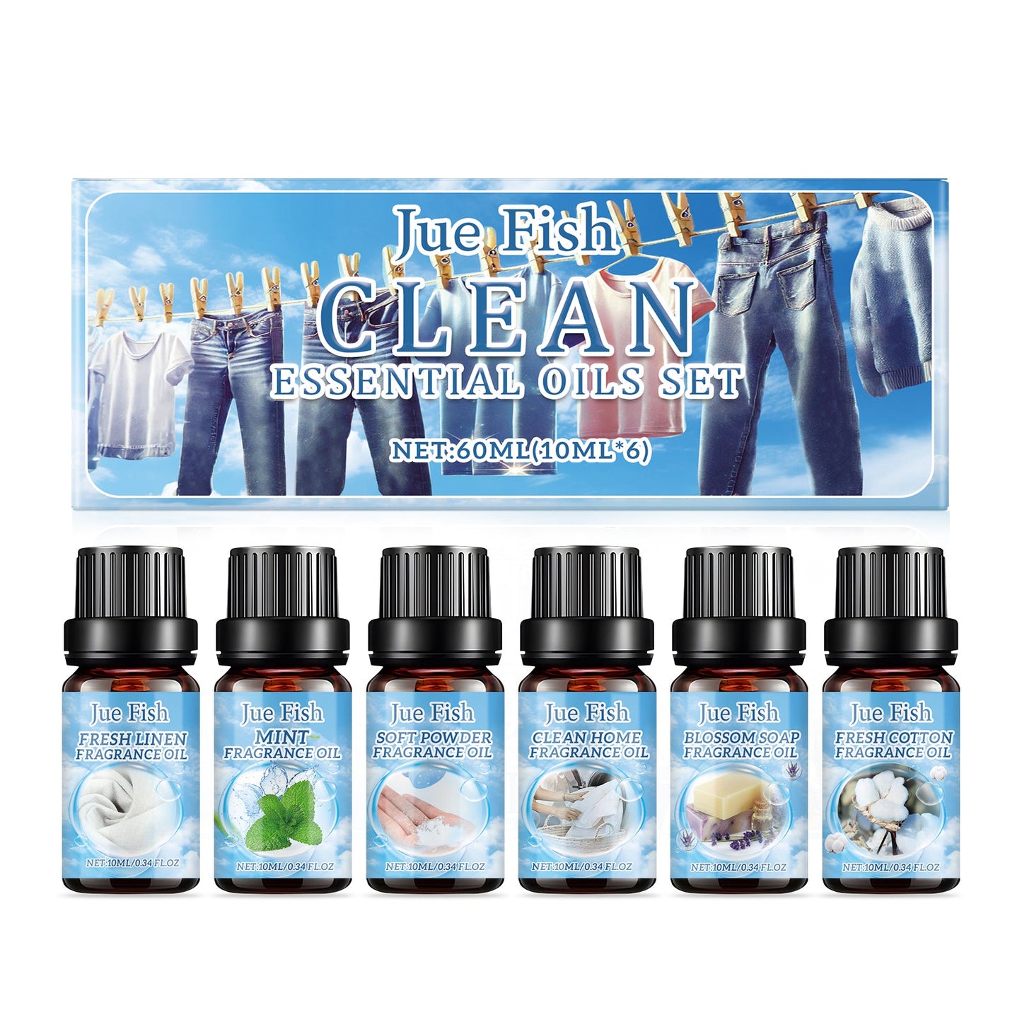 Cleansing Essential Oil Set - Fresh Natural Fragrance