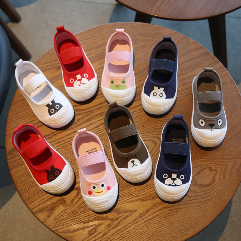 Zapatos Premium de Lona Blanca para Primeros Pasos de Niños