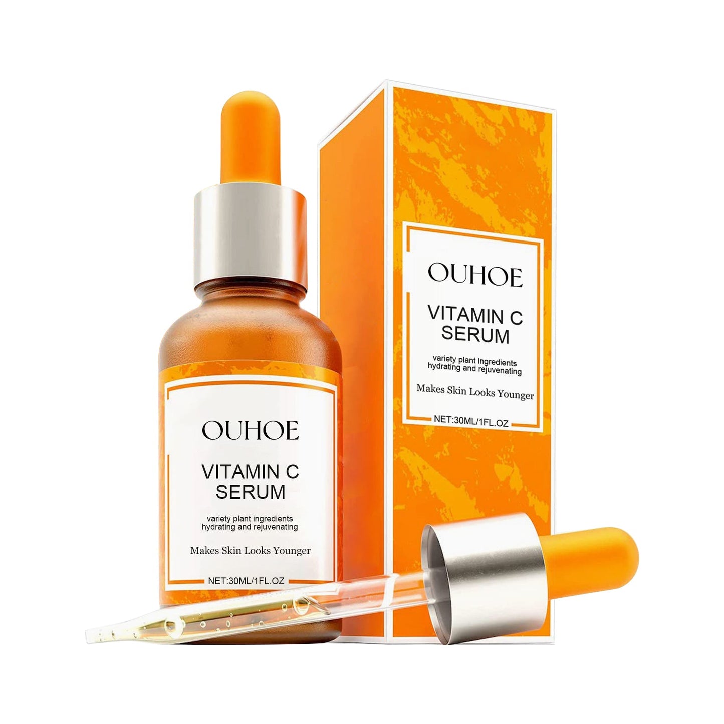 Vitamin C Face Serum, Lighten Fine Lines And Tighten Facial Skin Anti-Aging Serum - Korvel