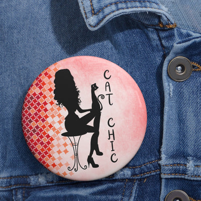 Chic Cat Chic Pin Buttons - Stylish Accessories