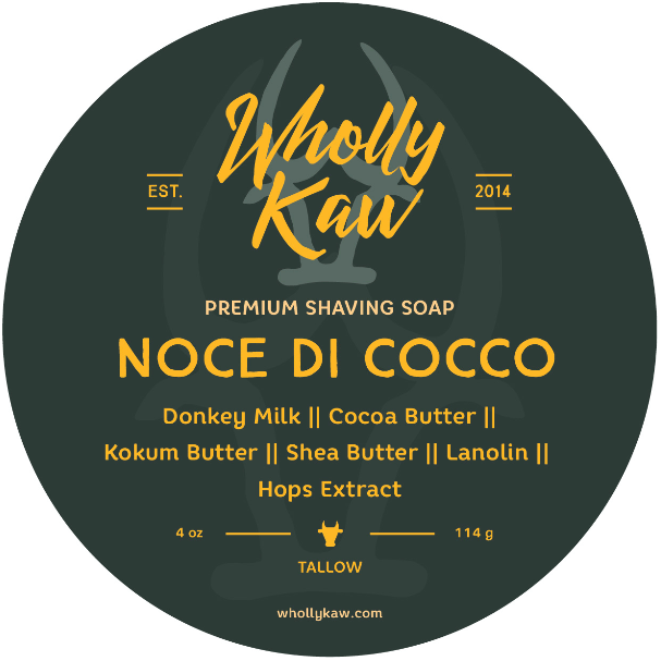 Jabón de Afeitar Wholly Kaw Noce di Cocco Tallow - 4 Oz