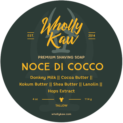 Wholly Kaw Noce di Cocco Tallow Shaving Soap - 4 Oz