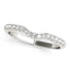 14k White Gold Pave Set Curved Diamond Wedding Band