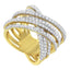 10KT Yellow Gold Diamond Bypass Ring