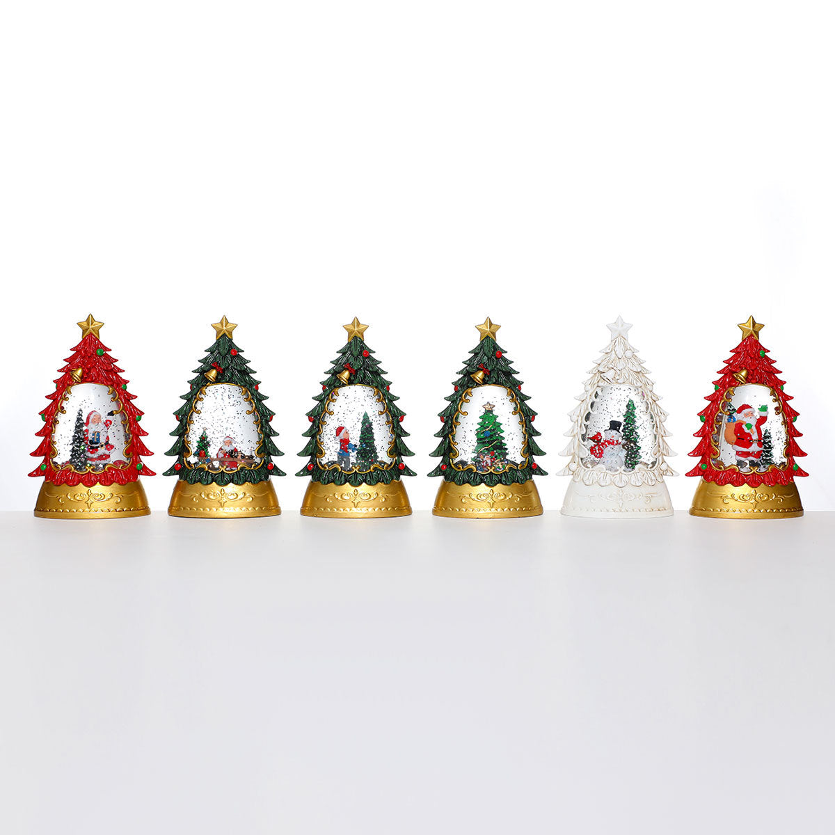 Christmas gifts, painted Christmas trees, glowing candles, oil lamps, children's small gifts, wind lamps, bar table decorations, ornaments - Korvel