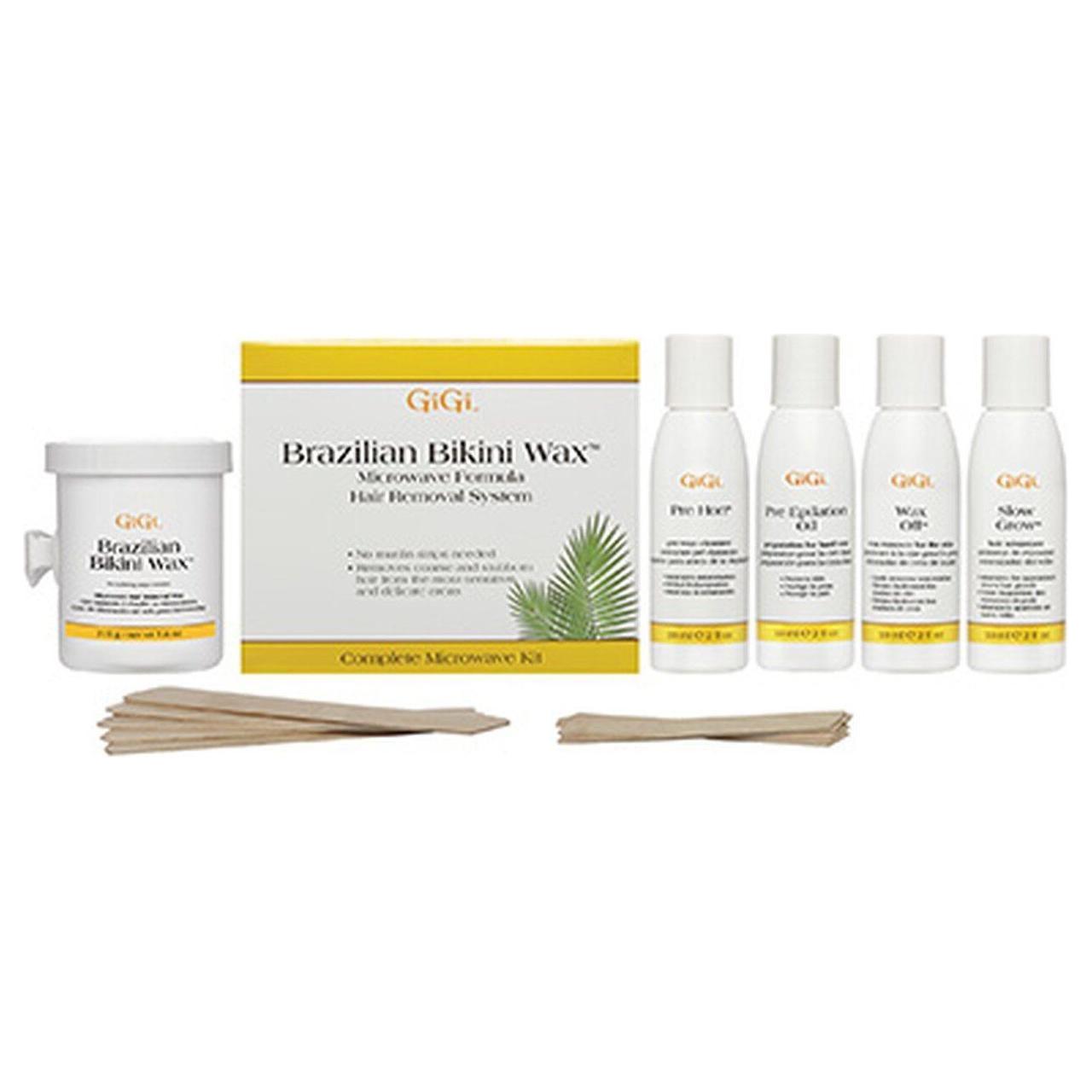 Kit de Cera para Bikini Brasileño Gigi Honee para Microondas 16 Oz
