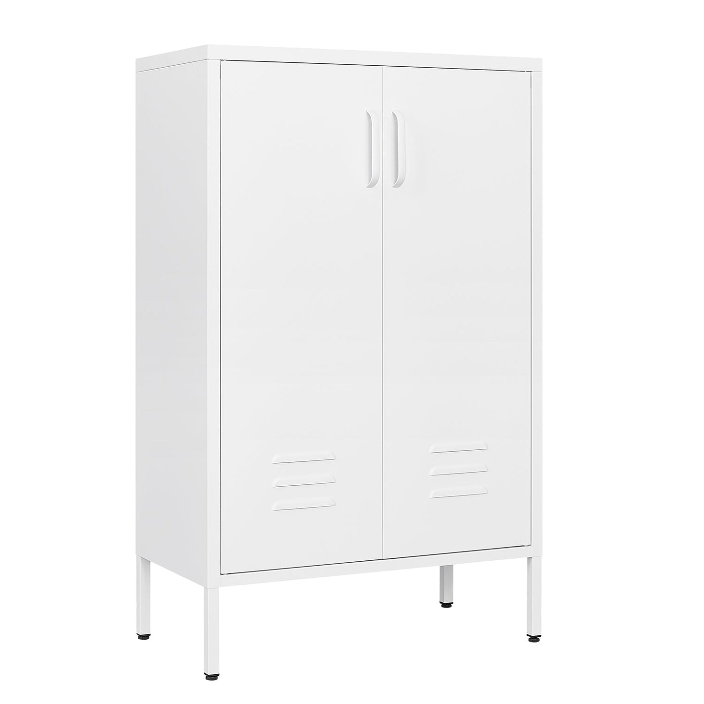 Gabinete de Almacenamiento de Acero Blanco Premium con Particiones Móviles