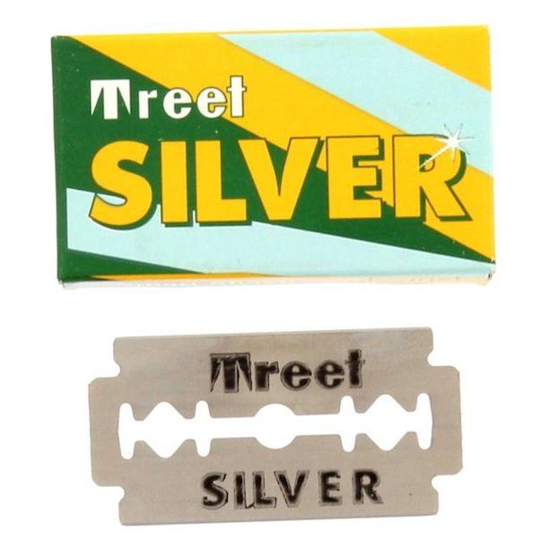 Lames de rasoir à double tranchant Treet Silver - Pack de 10