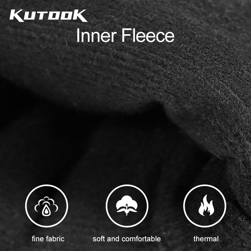 KUTOOK Winter Ski Mittens Windproof Snowboard Mittens Thermal Fleece Lining Skiing Gloves Waterproof Goatskin Palm Outdoor Sport - Korvel