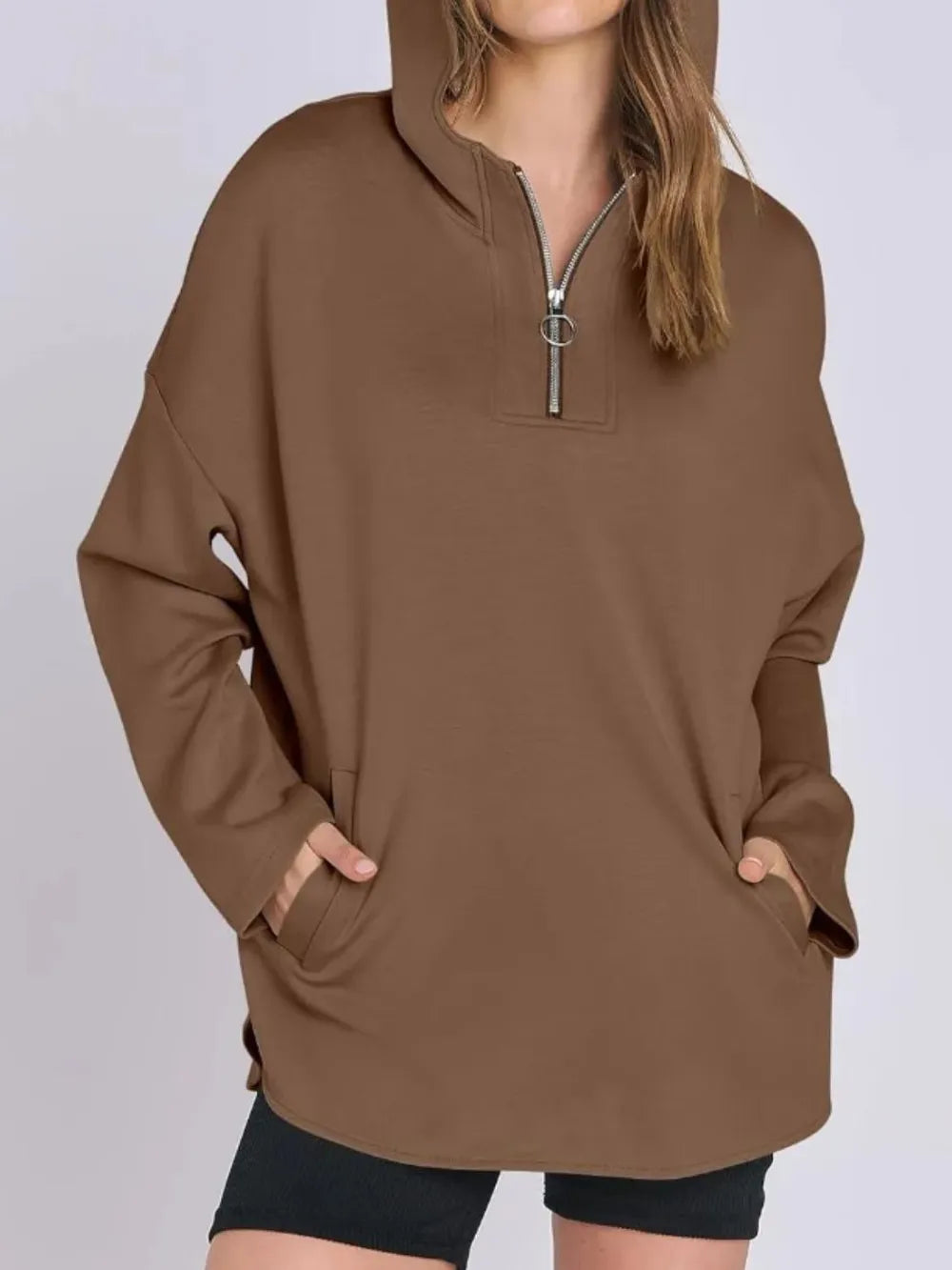 Quarter Zip Long Sleeve Hoodie - Korvel