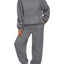 Plus Size Kangaroo Pocket Hoodie and Joggers Set