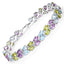 Pulsera de plata esterlina .925 de múltiples piedras genuinas de 23.46 quilates