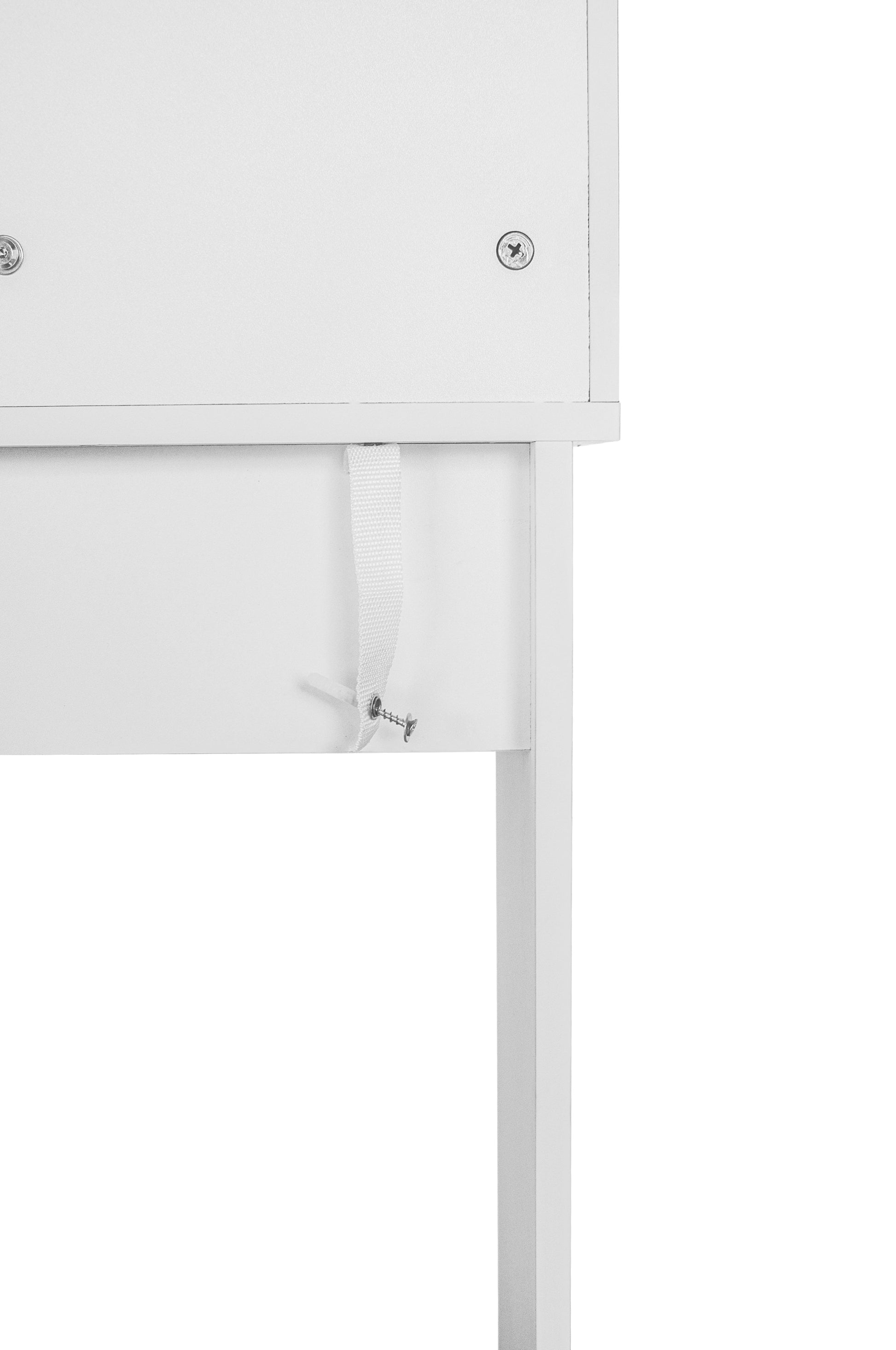 Makeup Vanity Desk With LED Lighted Mirror ,Dressing Table Set With 2 Large Drawers 10 LED Light ,White Color - Korvel