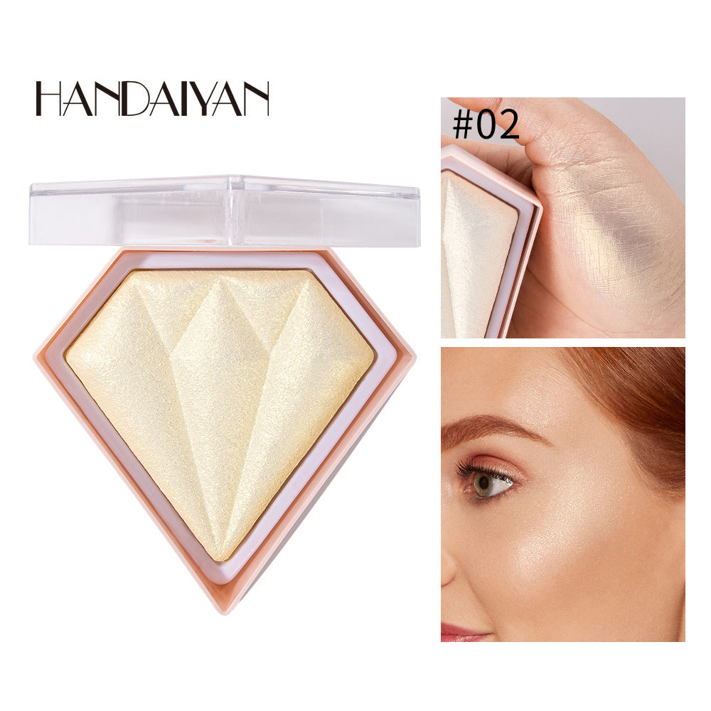 Diamond Highlighter Powder Brighten Skin Tone Repair Glitter Powder Nose Shadow Modification Stereo Brightening - Korvel