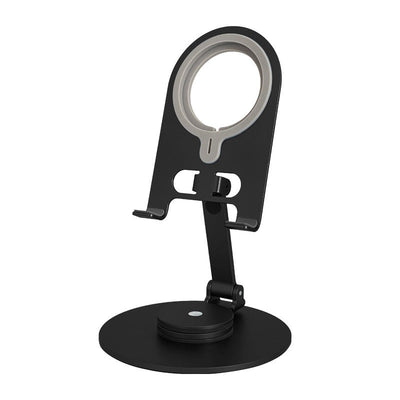 Rotatable foldable portable wireless charging desktop magnetic phone holder aluminum alloy magsafe holder - Korvel