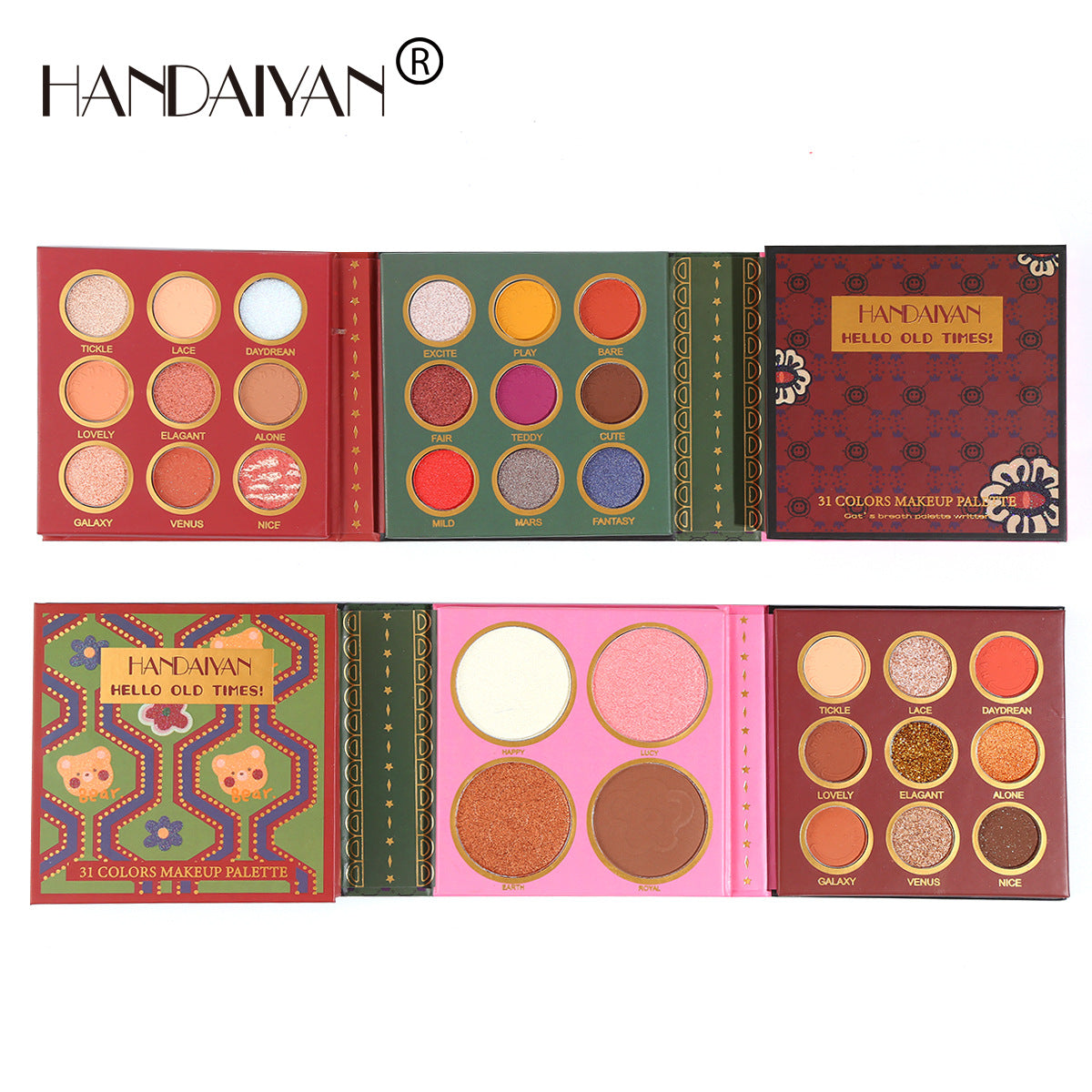 HANDAIYAN Palette de Fards à Paupières de 31 Couleurs et Ensemble de Blush et Enlumineur