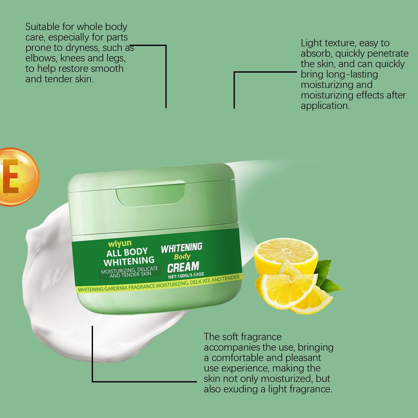 Body Moisturizing Moisturizer, Gentle Nourishing Anti-Drying Body Moisturizing Moisturizing Cream - Korvel