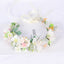 Korean style super fairy bride headdress simulation flower green leaf hair accessory sweet girl Hanfu wedding headdress wreath - Korvel
