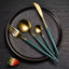 Premium Stainless Steel Cutlery Set with Gold Spray Finish