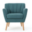 Mid Century Modern Dark Teal Fabric Club Chair