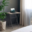 2-piece folding TV tray table without assembly, portable sofa side table, brown and black - Korvel